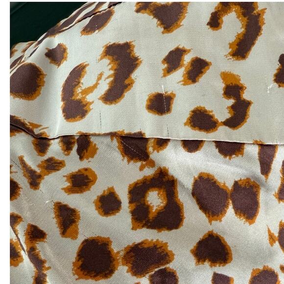 Free People Normani Bias Cut Midi Skirt Leopard Size 10 Satin Feel - Picture 7 of 10